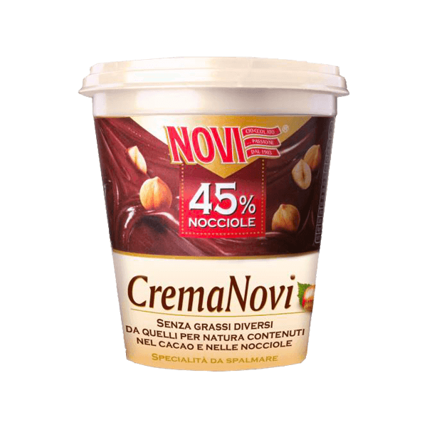 Crema Novi Haselnusscreme, Novi • Brotaufstrich mit piemontesischen Haselnüssen • Süßes aus Italien
