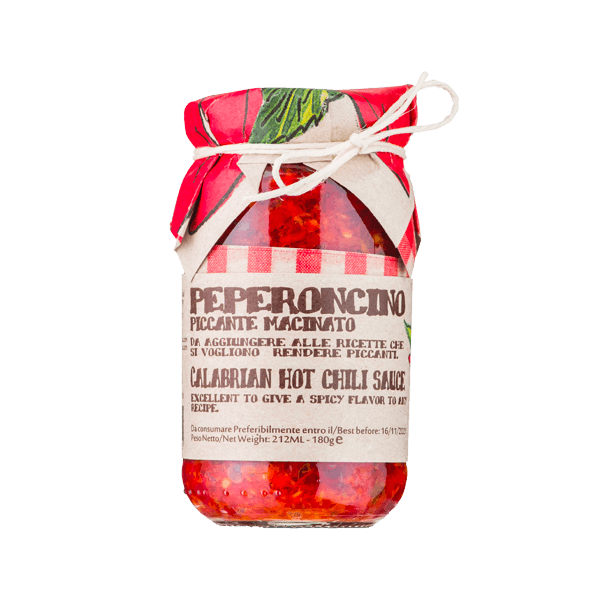Peperoncino macinato in Öl 180g, Artigiani dei Sapori • Gemahlene scharfe Chilischote • Gewürze aus Italien