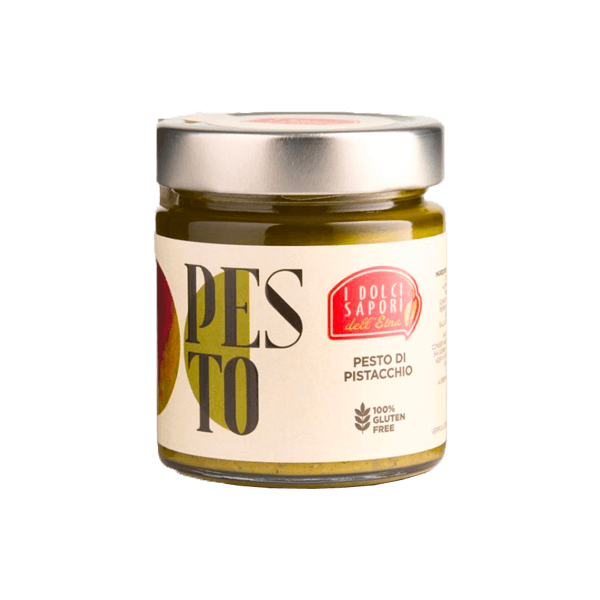Glutenfrei Pesto aus Pistazien 190g, I Dolci Sapori dell'Etna • Pesto Sauce aus Sizilien • Italienische Feinkost