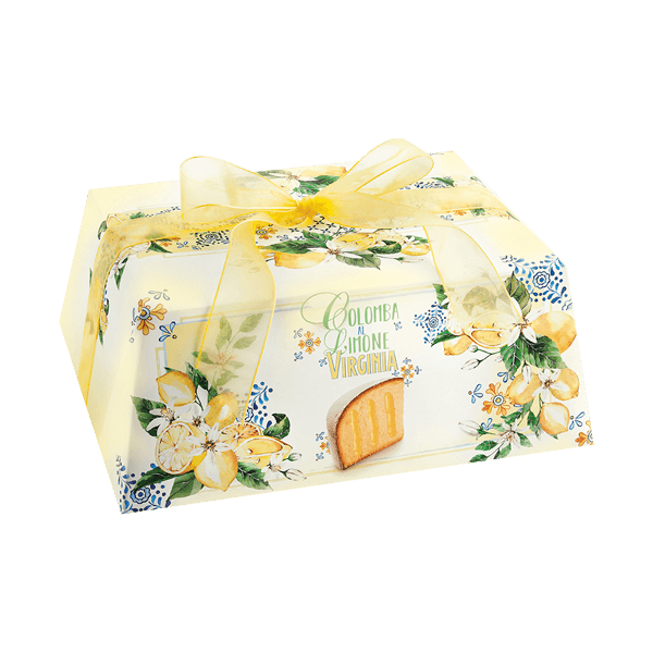 Der Osterkuchen Colomba al Limone von Virginia ist mit feiner Zitronencreme gefüllt. Du kannst ihn hier bei uns kaufen. Ideal auch als Ostergeschenk.