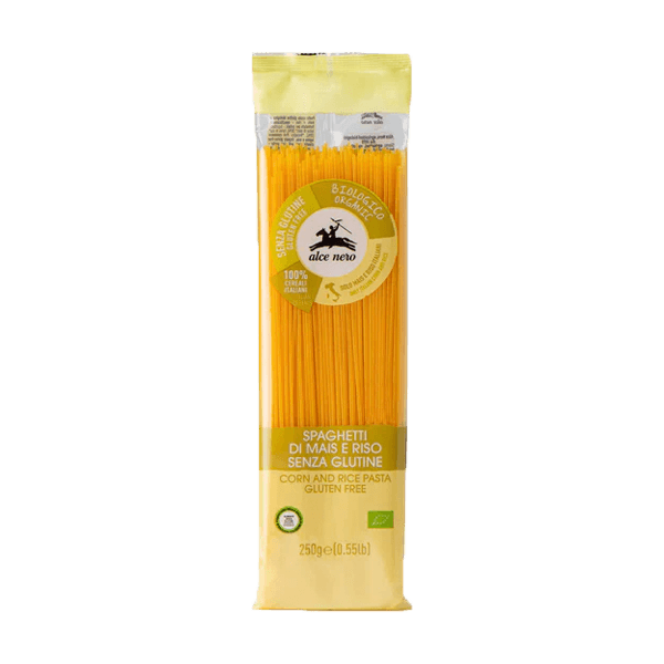 Spaghetti Bio Mais und Reis glutenfrei 250g, Alce Nero • Nudeln Pasta ohne Gluten • Italienische Feinkost
