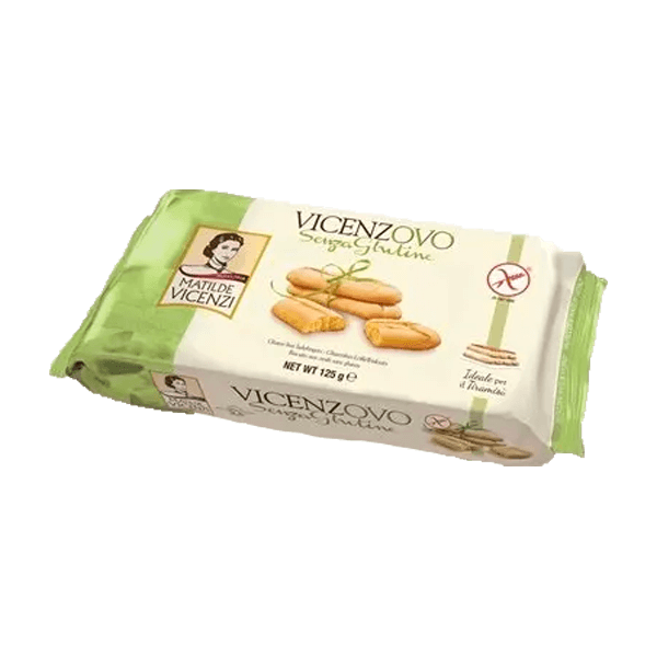 Vicenzovo Gluten und Laktosefrei 125g, Vicenzi • Löffelbiskuit ohne Gluten • Süßes aus Italien