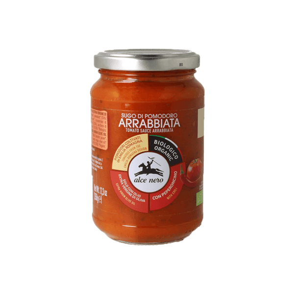Bio Tomatensauce Arrabbiata 350g, Alce Nero • Scharfe Nudelsauce mit Tomaten • Italienische Feinkost