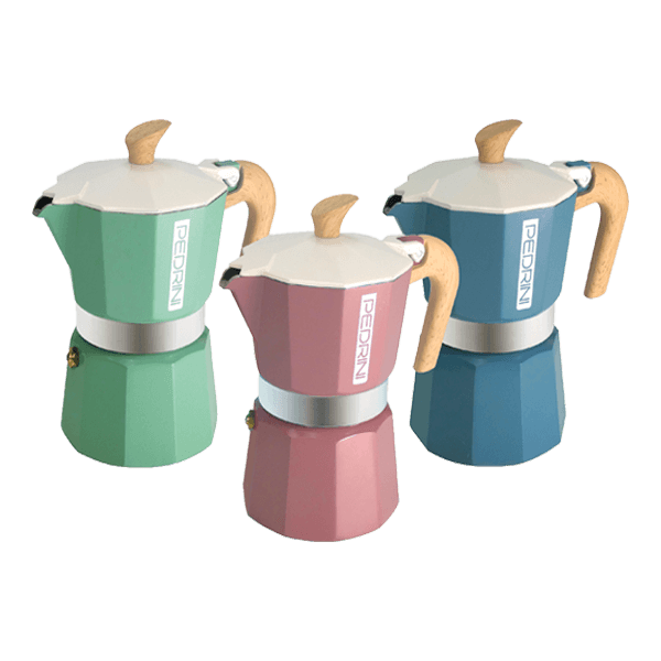 Moka Color 6 Tassen, Pedrini • Espressokocher aus Italien