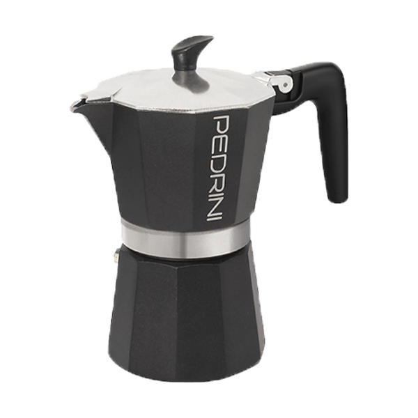 Moka Anthrazit 6 Tassen, Pedrini • Espressokocher aus Italien