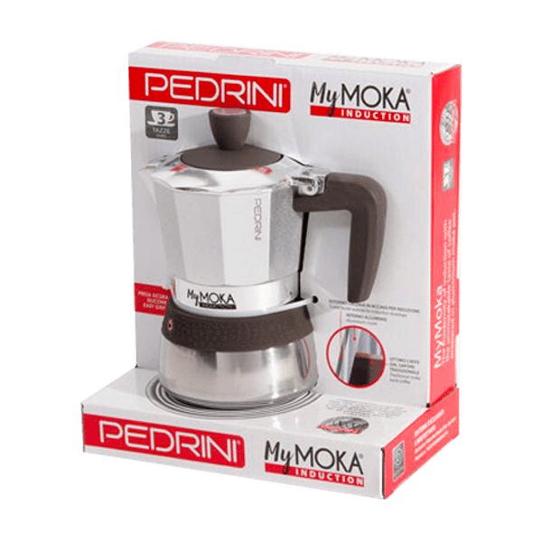 Moka Induktion 6 Tassen, Pedrini • Espressokocher aus Italien