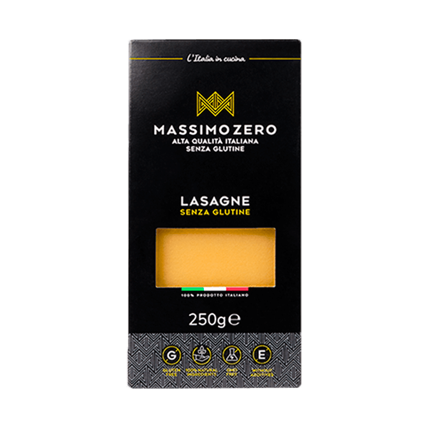 Lasagne Glutenfrei 250g, Massimo Zero • Nudeln aus Mais-und Reismehl • Italienische Feinkost