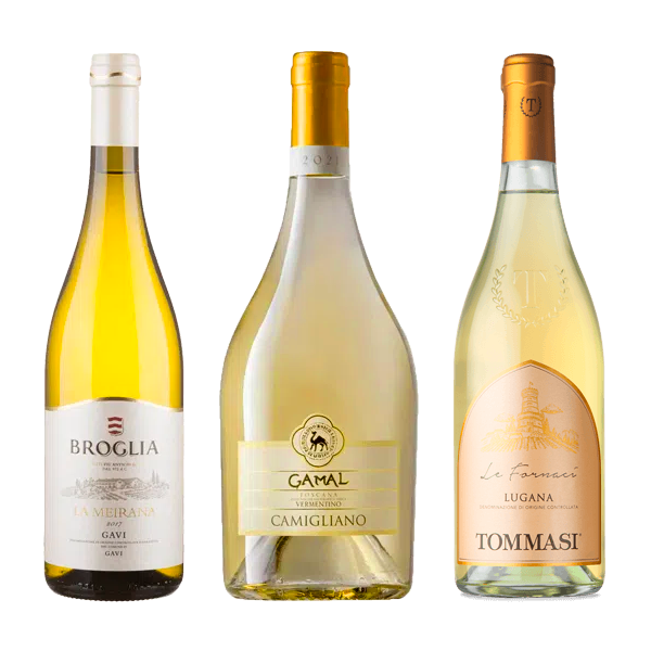 Weinset 3x3 Weißweine • Weine aus der Venetien, Toskana und dem Piemont • Weinangebot