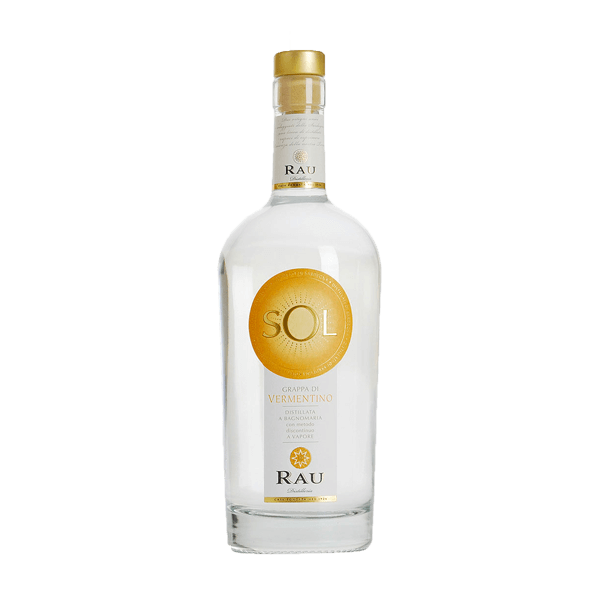 Grappa Vermentino Sol 41% 0,7l, RAU • Destillat aus Vermentino-Trauben • Italienische Spirituosen