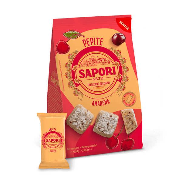 Pepite Kekse Amarena 108g, Sapori • Toskanisches Gebäck mit Sauerkirschen • Süßes aus Italien