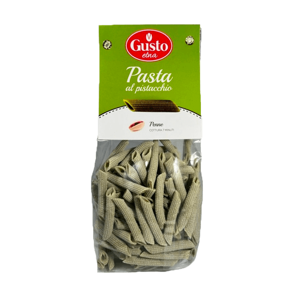 Penne al Pistacchio 250g, Gusto Etna • Hartweizennudeln Pasta mit Pistazien • Italienische Feinkost