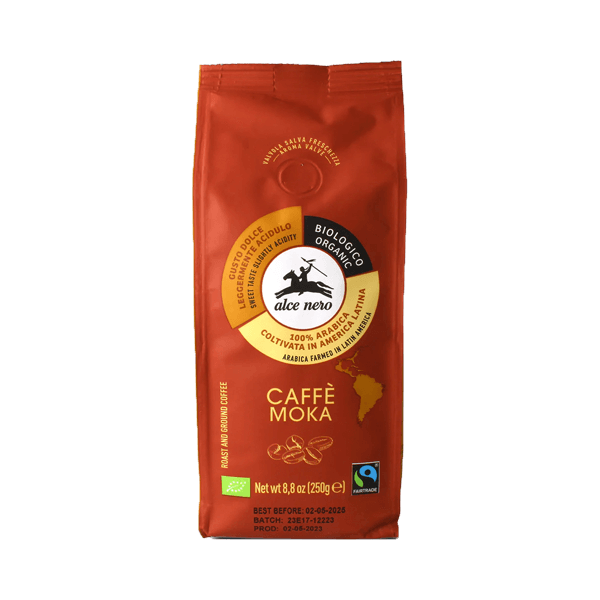 Bio Espresso Arabica Fairtrade Moka 250g, Alce Nero • Kaffee Gemahlen • Espresso aus Italien
