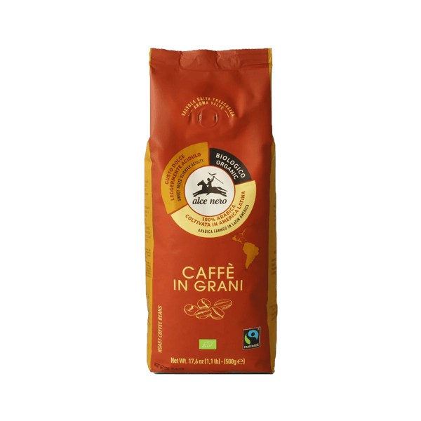 Bio Espresso Arabica 100% Bohnen 500g, Alce Nero • Kaffee Bohnen Fairtrade • Espresso aus Italien