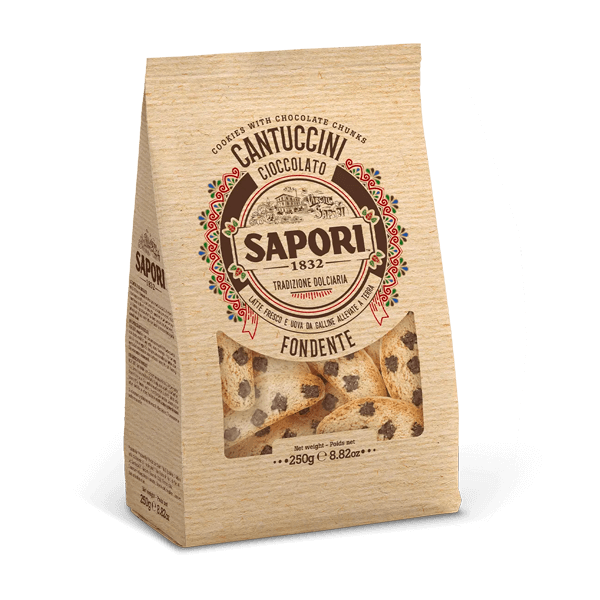 Cantuccini Cioccolato 175g, Sapori • Toskanische Mandelkekse mit Schokolade • Süßes aus Italien