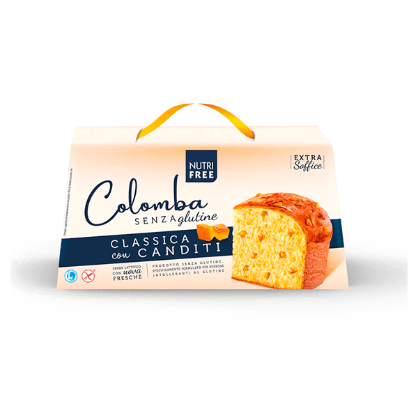 Colomba Classica Osterkuchen Glutenfrei 550g, Nutrifree • Feine Backware • Osterkuchen Süßes aus Italien