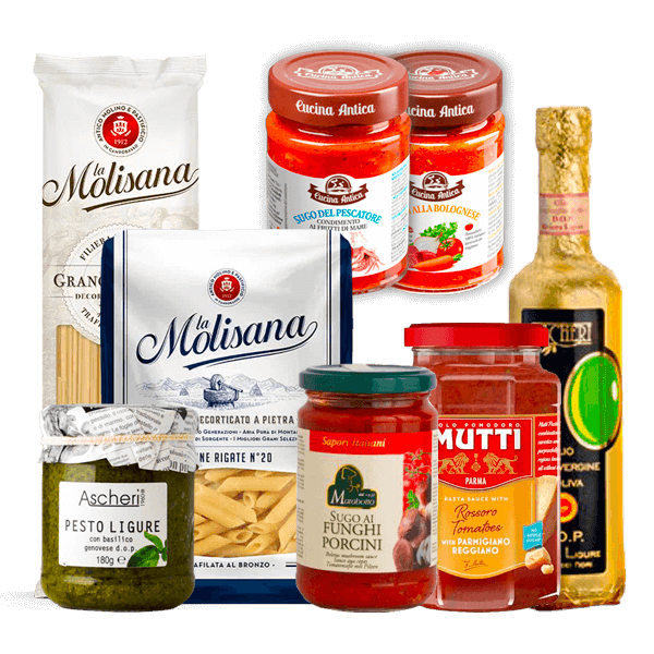 Italienisches Pasta Set - Nudelgenuss mit Sugo & Käse • 5% Sparen