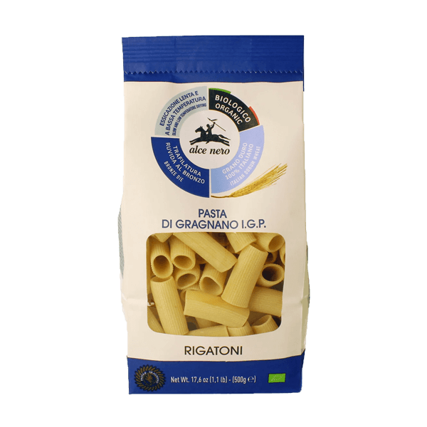Bio Rigatoni Gragnano IGP 500g, Alce Nero • Nudeln Pasta BIO • Italienische Feinkost